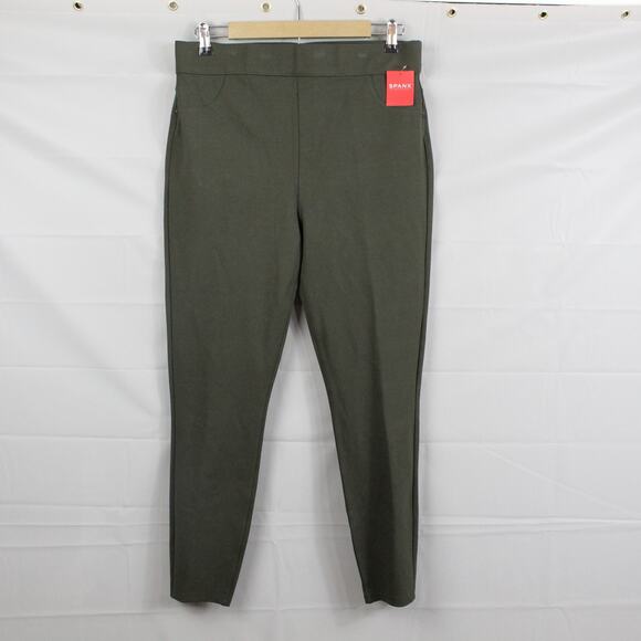 Spanx Pants Women XL The Perfect Ankle Green Pull On Work Office Business Career